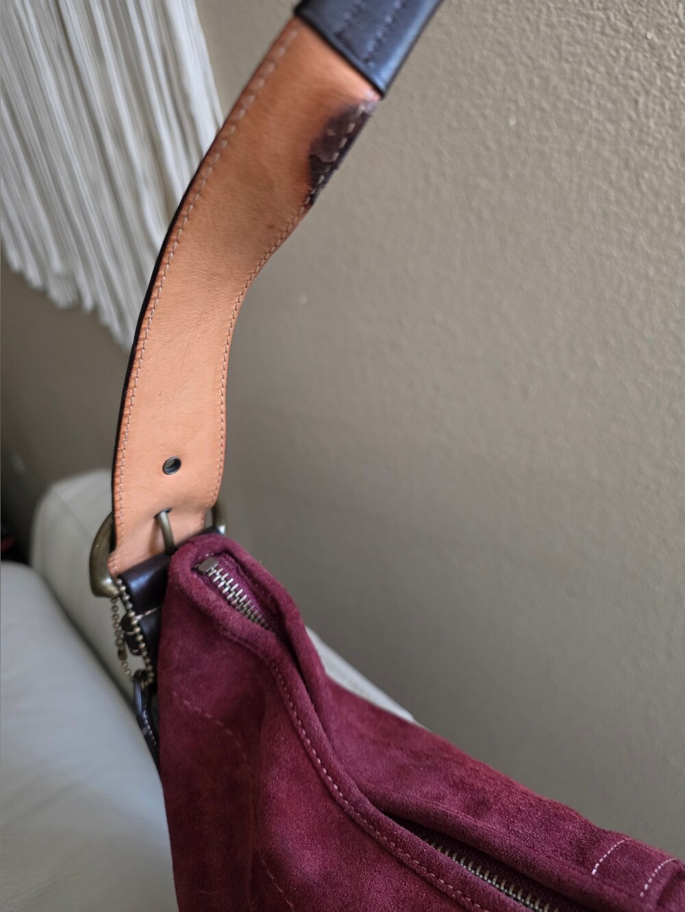 vintage Coach Soho Suede Crescent Hobo Bag - Picture 7 of 15